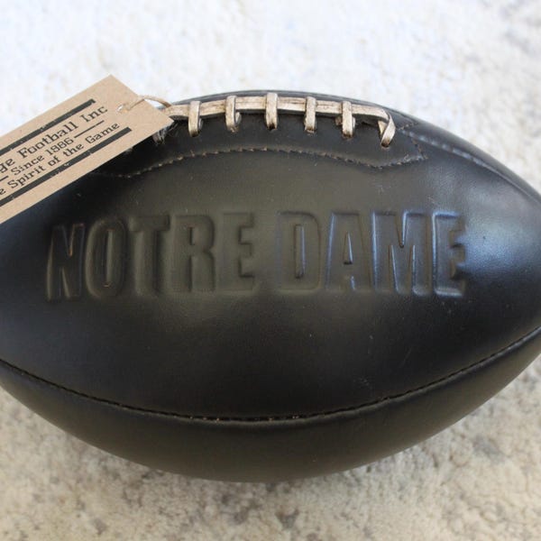 Vintage 1950er Fußball | Notre-Dame | 100% Leder | Sport Geschenk | Handarbeit