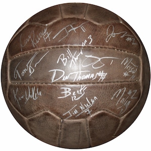 VINTAGE LEATHER SOCCER ball - Autograph ball - The perfect soccer gift