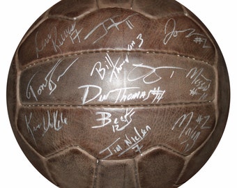 VINTAGE LEATHER SOCCER ball - Autograph ball - The perfect soccer gift