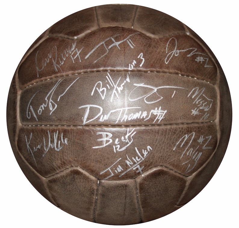 VINTAGE LEATHER SOCCER Ball Autograph Ball the Perfect Etsy