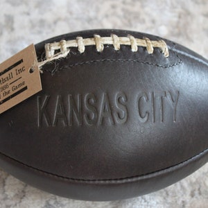 Vintage American 1950's Football - Kansas City  -100% leather - Hand crafted