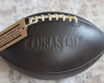 Vintage American 1950's Football - Kansas City  -100% leather - Hand crafted