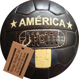 AMERICA 1960's Vintage Soccer Ball 100% Leather Hand Crafted The Perfect Soccer Gift image 1