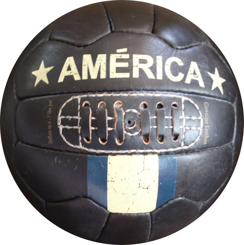 AMERICA 1960's Vintage Soccer Ball 100% Leather Hand Crafted The Perfect Soccer Gift image 2