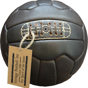 1960's Leather Soccer Ball | Hand Stitched | Replica | Hand crafted | Official Size