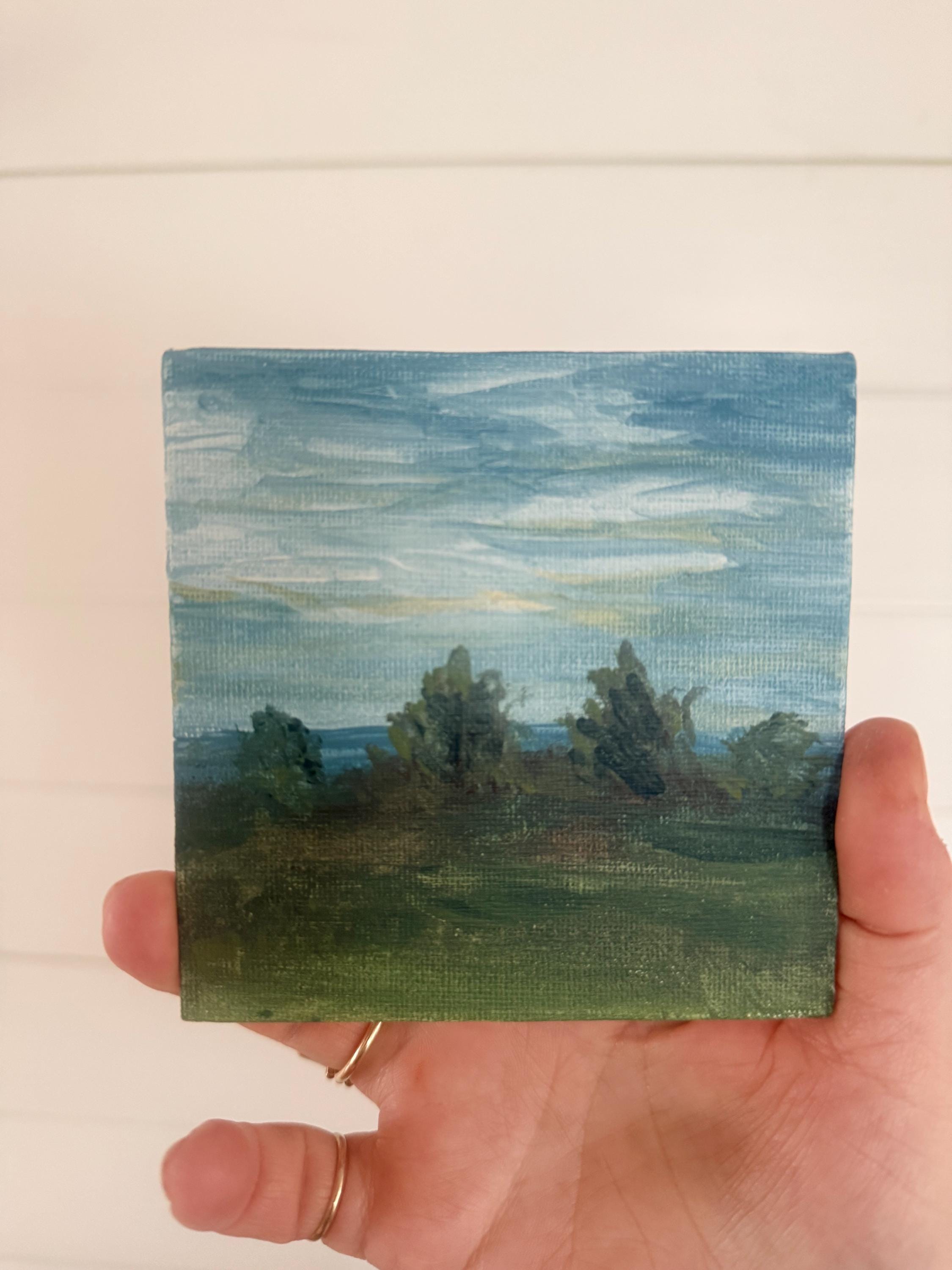 Original Mini Landscape Painting – Small Hand Painted Nature Art ...