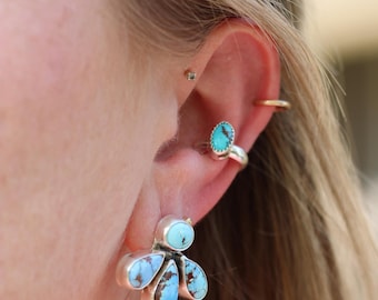 Sonoran Turquoise Sterling Silver Ear Cuff | Conch Earring