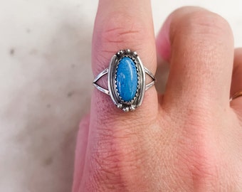 Vintage Turquoise Sterling Silver Southwestern Ring Size 9----&gt; The Haute Bohemian