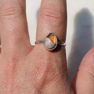 Mexican Cantera Fire Opal Sterling Silver Ring Size 10 | The Haute Bohemian Jewelry