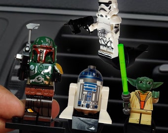 Star Wars Car Air Freshener, Yoda, R2D2, Car Vent Mini Figures, Darth Maul, Vader, C3P0, Airfreshener Custom Mini Figure, Storm Trooper Boba