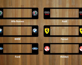 Winged Number Plate Surrounds - Automotive logo designs