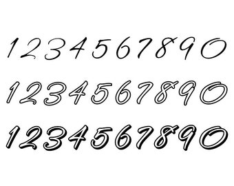 Outlined Numbers #54 - Download Digital Clipart Silhouette Vector Files