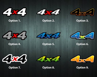 Pair of 4x4 vinyl stickers (choose from 18 styles)