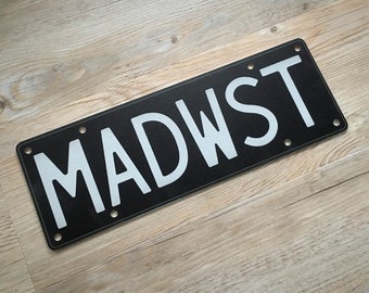 2D Replica Old School Black NZ Number Plates (alloy, 2D)