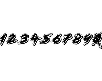 Racing Numbers - Download Digital Clipart Silhouette Vector Files