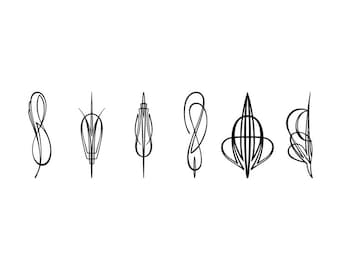 Pinstriping - Download Digital Clipart Silhouette Vector Files