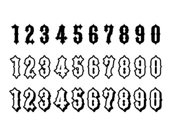 Outlined Numbers #22 - Download Digital Clipart Silhouette Vector Files