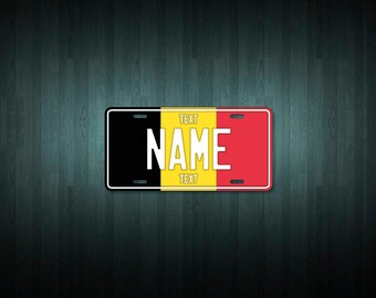 Custom Belgium License Plate (choose your text, size, material)