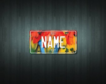 Personalised Feathers License Plate (choose your text, color, size, material)