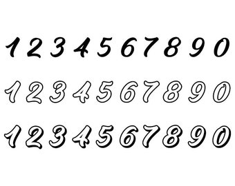 Outlined Numbers #38 - Download Digital Clipart Silhouette Vector Files