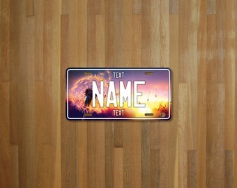 Personalised Dandelion License Plate (choose your text, color, size, material)