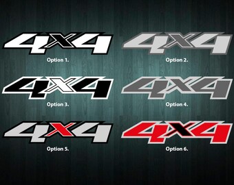 Pair of 4x4 Stickers *reflective* - choose your colour and size