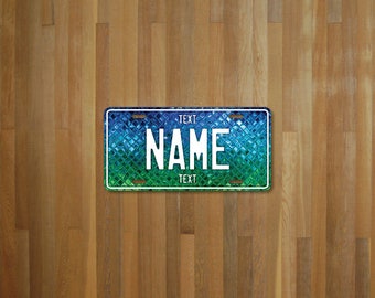 Personalised Colored Tile License Plate (choose your text, color, size, material)