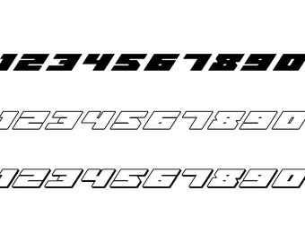 Outlined Numbers #37 - Download Digital Clipart Silhouette Vector Files