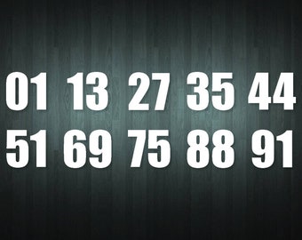 Race Car Number Vinyl Stickers (x3)