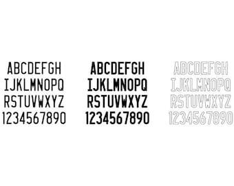 USA License Plate Font - Download Digital Clipart Silhouette Vector Files
