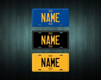 Custom Legacy Style License Plate (choose your text, color, size, material)
