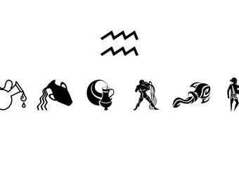Aquarius - Download Digital Clipart Silhouette Vector Files