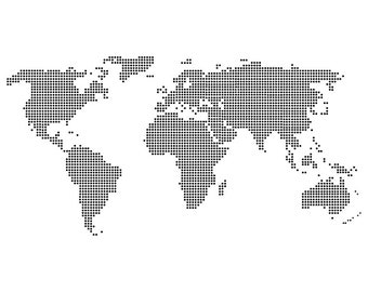 World Map Dots - Download Digital Clipart Silhouette Vector Files
