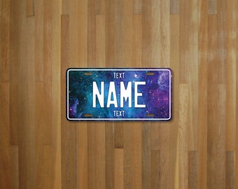 Personalised Stars License Plate (choose your text, color, size, material)