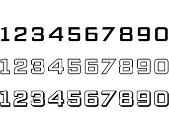 Outlined Numbers #21 - Download Digital Clipart Silhouette Vector Files