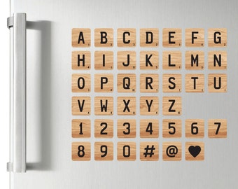 Personalized Wood Effect Scrabble Letter Tile Stickers
