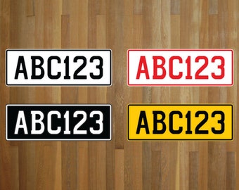 Create your own NZ style number plate