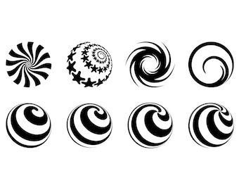 Swirls and Spirals - Download Digital Clipart Silhouette Vector Files