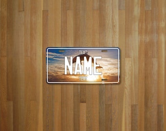 Personalised Dolphin License Plate (choose your text, color, size, material)