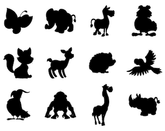 Cartoon Animals - Download Digital Clipart Silhouette Vector Files