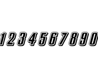 Racing Numbers - Download Digital Clipart Silhouette Vector Files