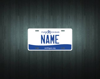 CUSTOM PERSONALIZED 2 HOLE BICYCLE STATE LICENSE PLATE-MICHIGAN 1984