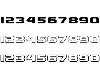 Outlined Numbers #36 - Download Digital Clipart Silhouette Vector Files