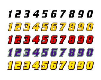 Racing Numbers SVG - Download Digital Clipart Silhouette Vector Files