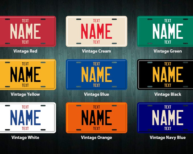 Featured listing image: Custom USA Style License Plate (choose your text, color, size, material)