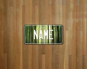 Personalised Forest License Plate (choose your text, color, size, material)