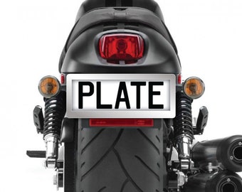 Chrome Motorcycle Number Plate Surround (single)