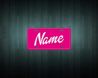 Custom Barbie Style License Plate (choose your text, color, size, material)