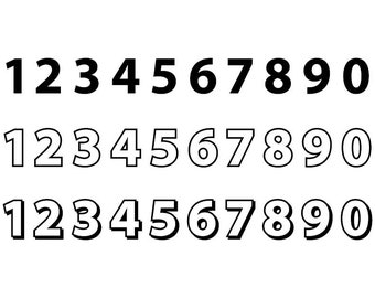 Outlined Numbers #8 - Download Digital Clipart Silhouette Vector Files