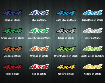 Pair of 4x4 vinyl stickers (choose your color and size)